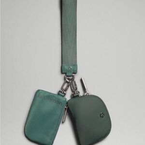 Lululemon Dual Pouch Wristlet Dark Green